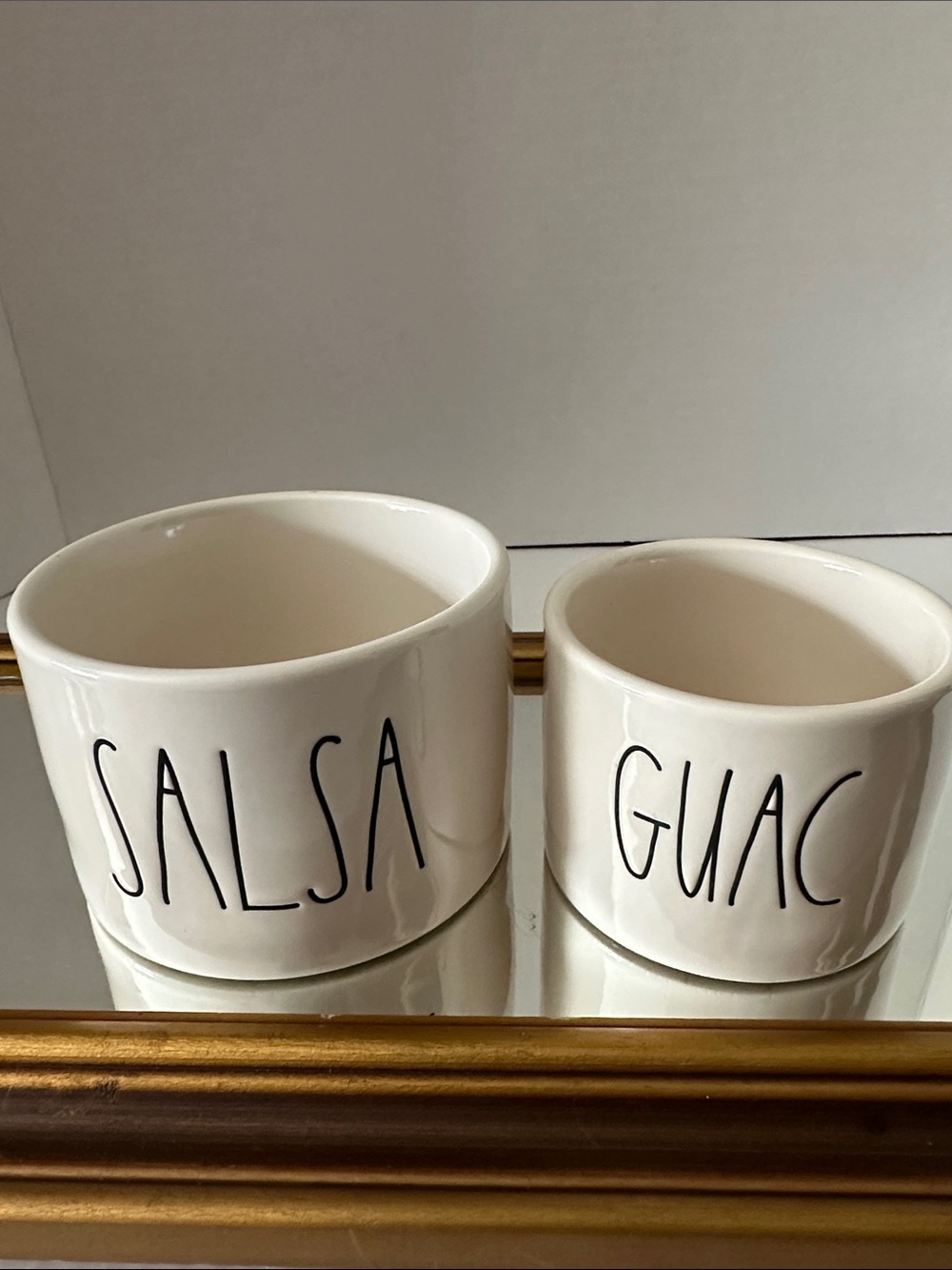 Rae Dunn White Ceramic Salsa & Guac Serving Bowls - Set of 2